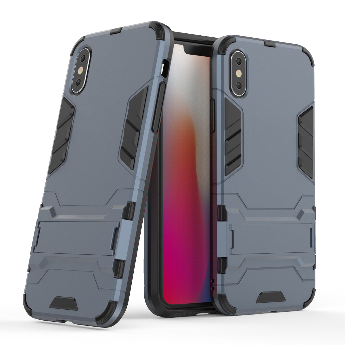 Cool Guard Plastic TPU Hybrid Case with Kickstand for iPhone XS 5.8 inch