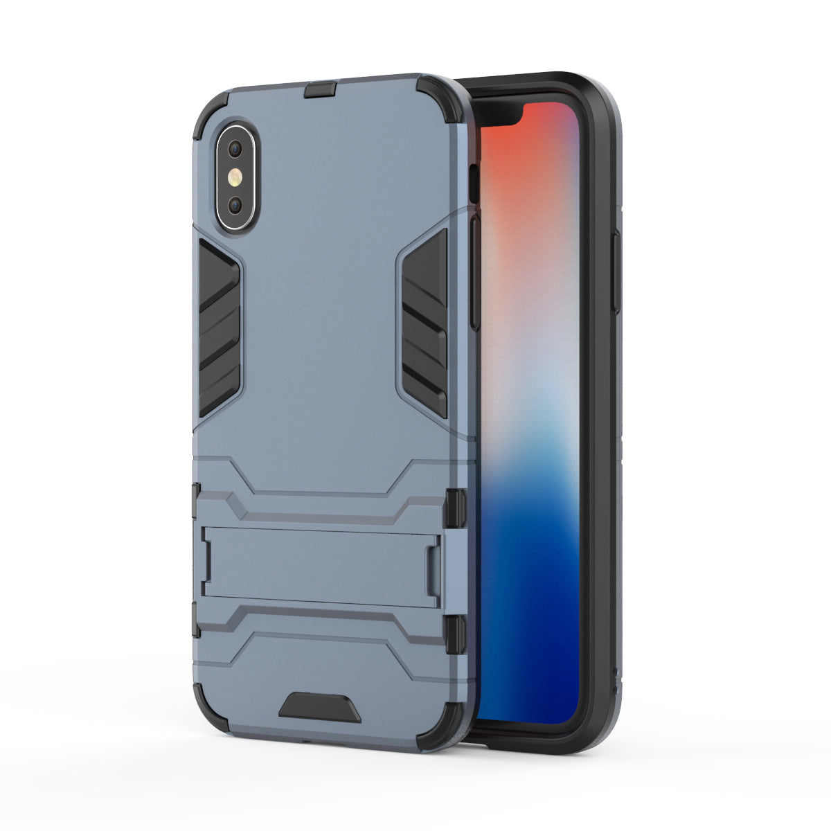 Cool Guard Plastic TPU Hybrid Case with Kickstand for iPhone XS 5.8 inch