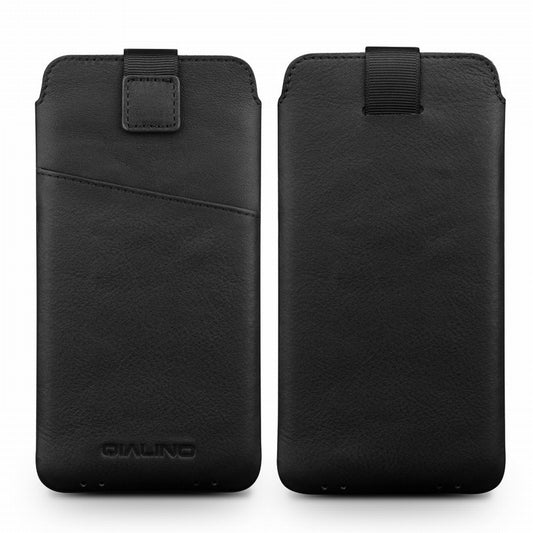 QIALINO Genuine Cowhide Leather Pouch Case with Card Slot for iPhone XS Max 6.5 inch / XR 6.1 inch