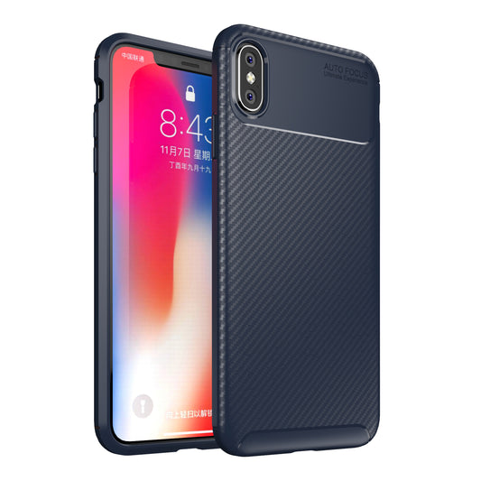 TPU Case for iPhone XS Max 6.5 inch Beetle Series Carbon Fiber TPU Protection Mobile Phone Cover