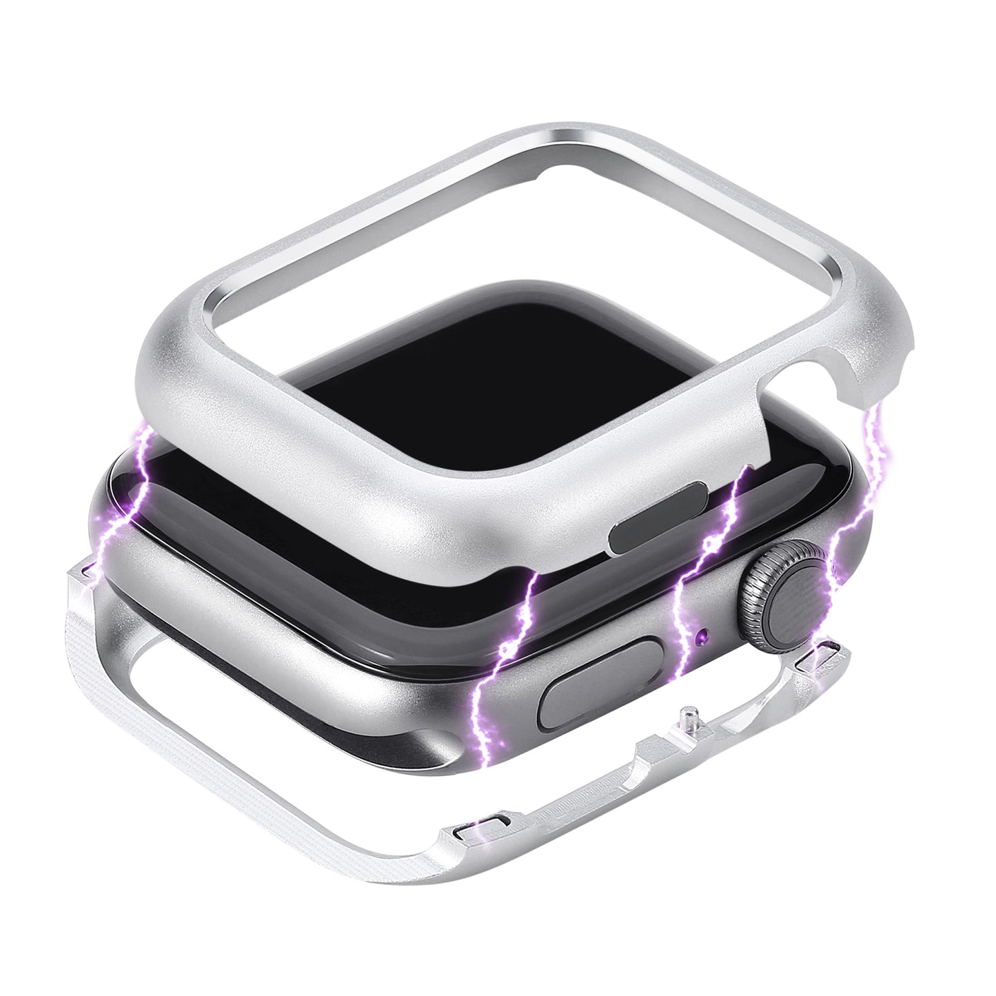 Detachable Magnetic Metal Frame Protective Case for Apple Watch Series 4 / 5 / 6 / SE / SE (2022) 40mm