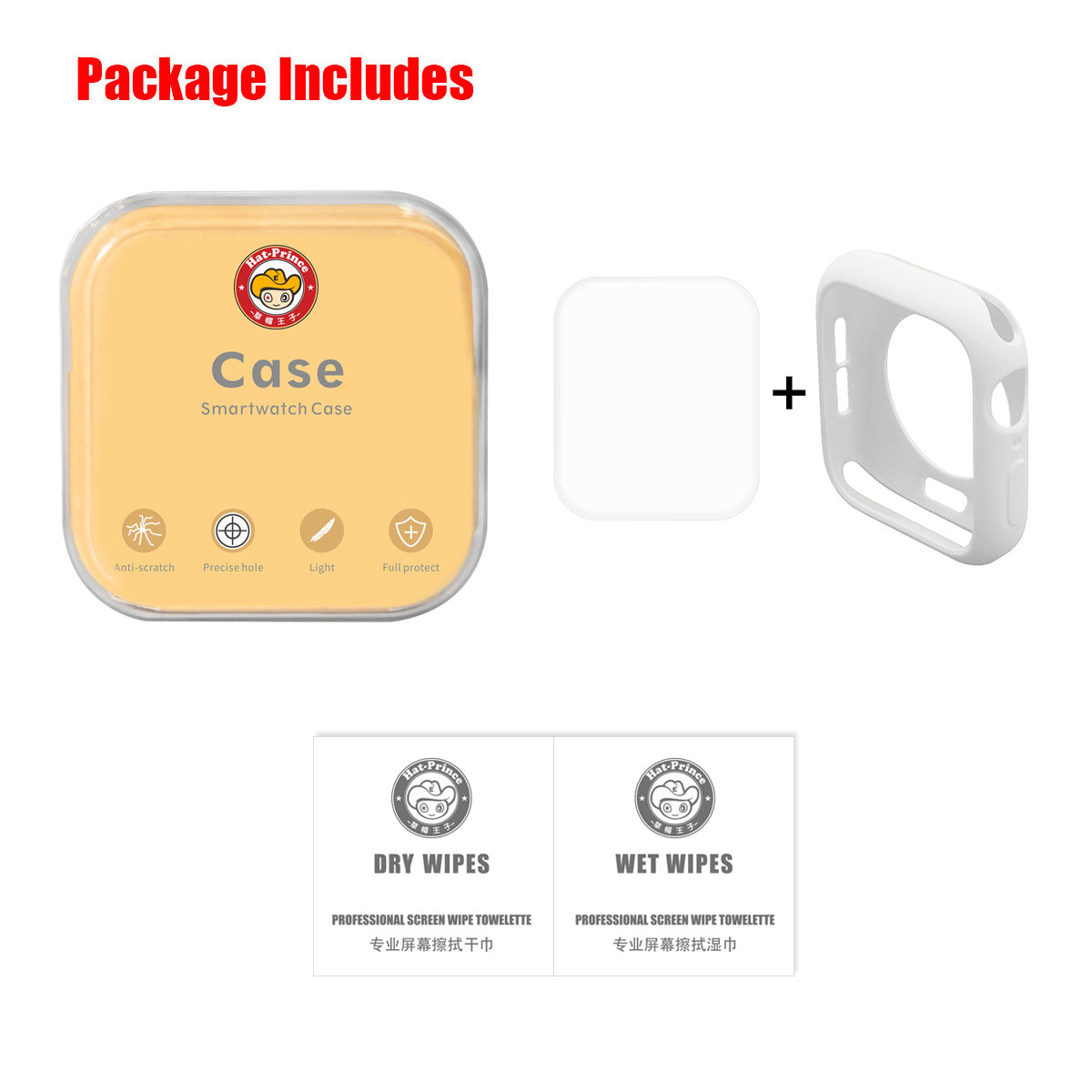 HAT PRINCE for Apple Watch Series 4 / 5 / 6 / SE / SE (2022) 40mm TPU Protective Case + 3D Full Size Curved Hot Bending HD Clear PET Film