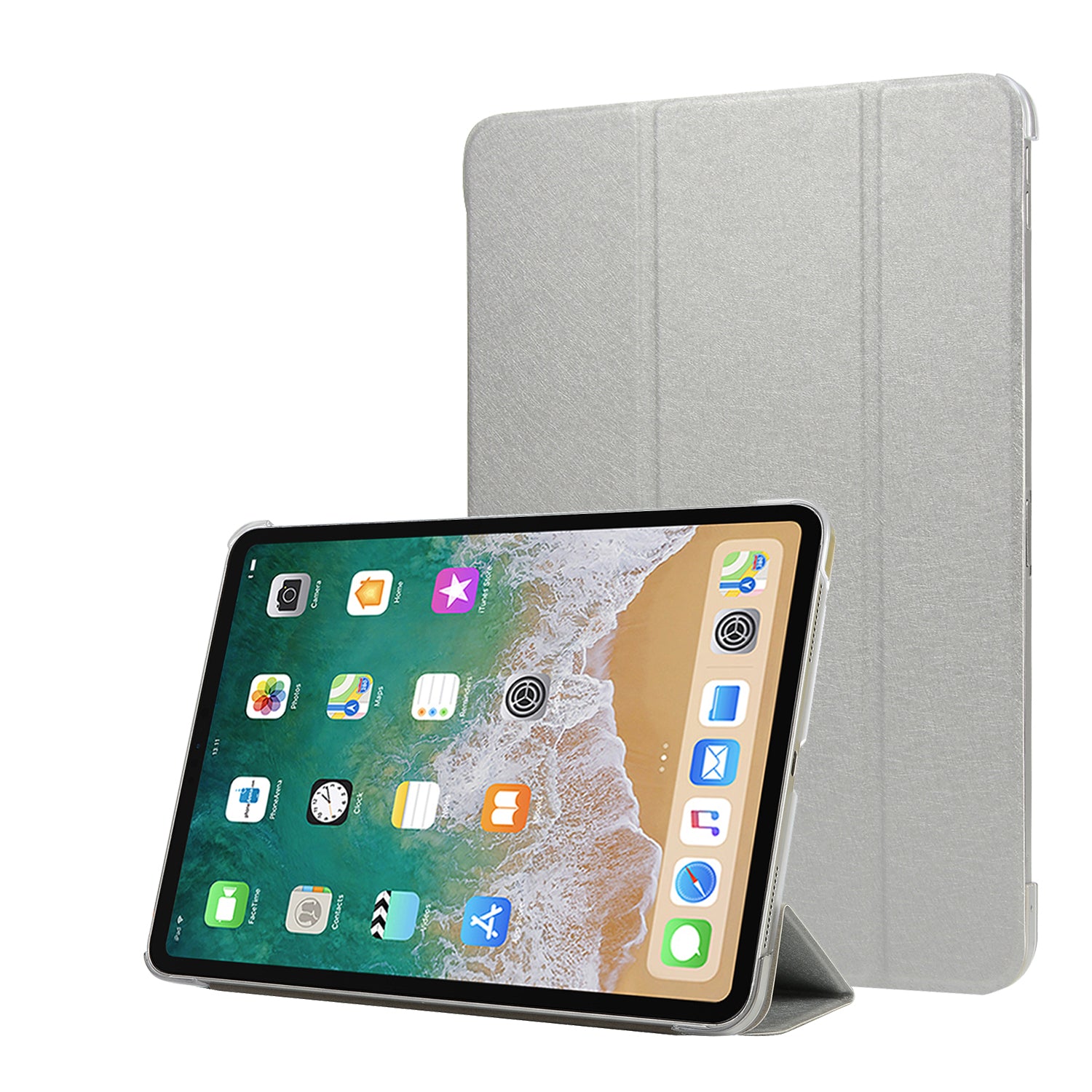 Leather Smart Case with Tri-fold Stand for iPad Pro 11-inch (2018)