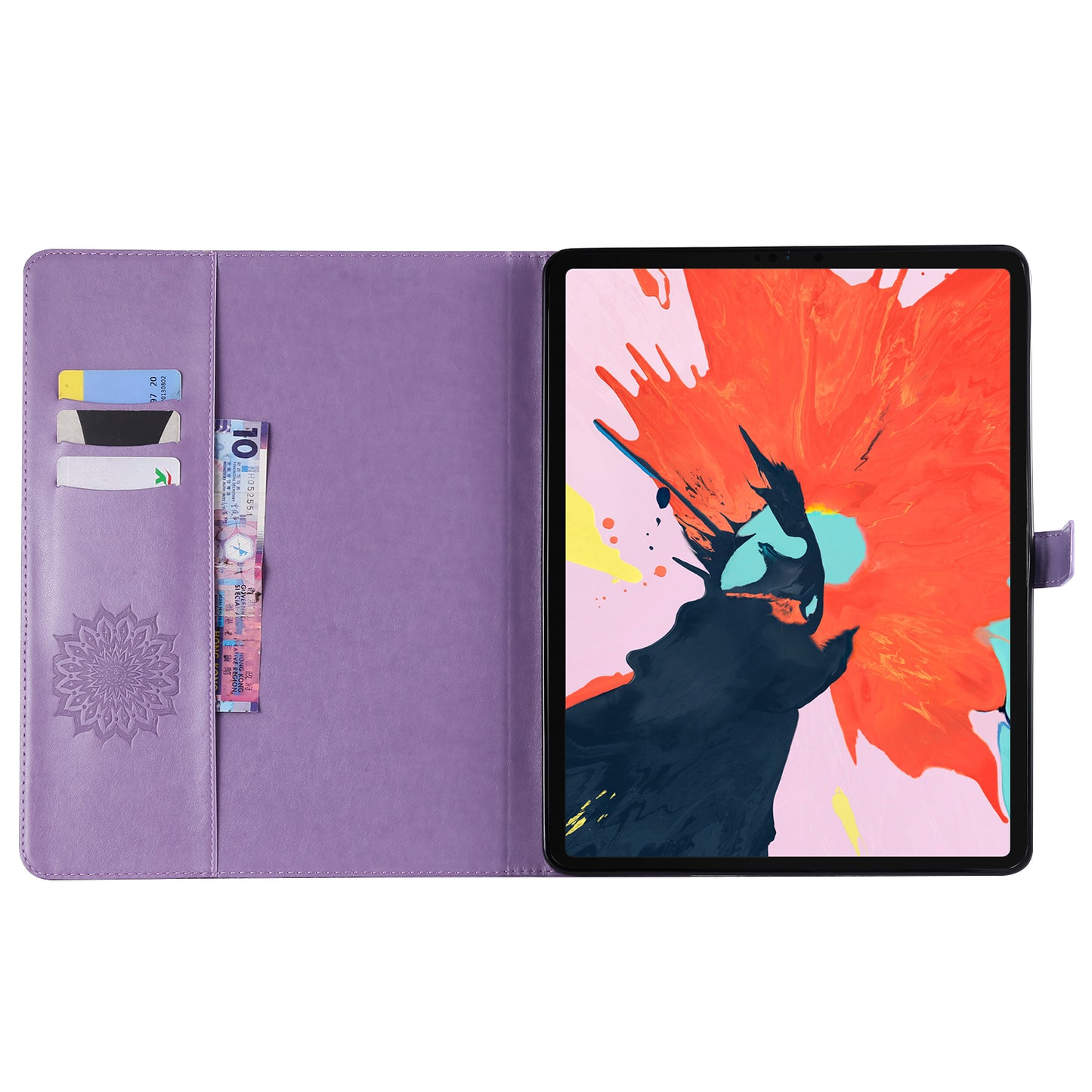 [Imprint Sunflower] Leather Stand Protective Casing for iPad Pro 12.9-inch (2018)