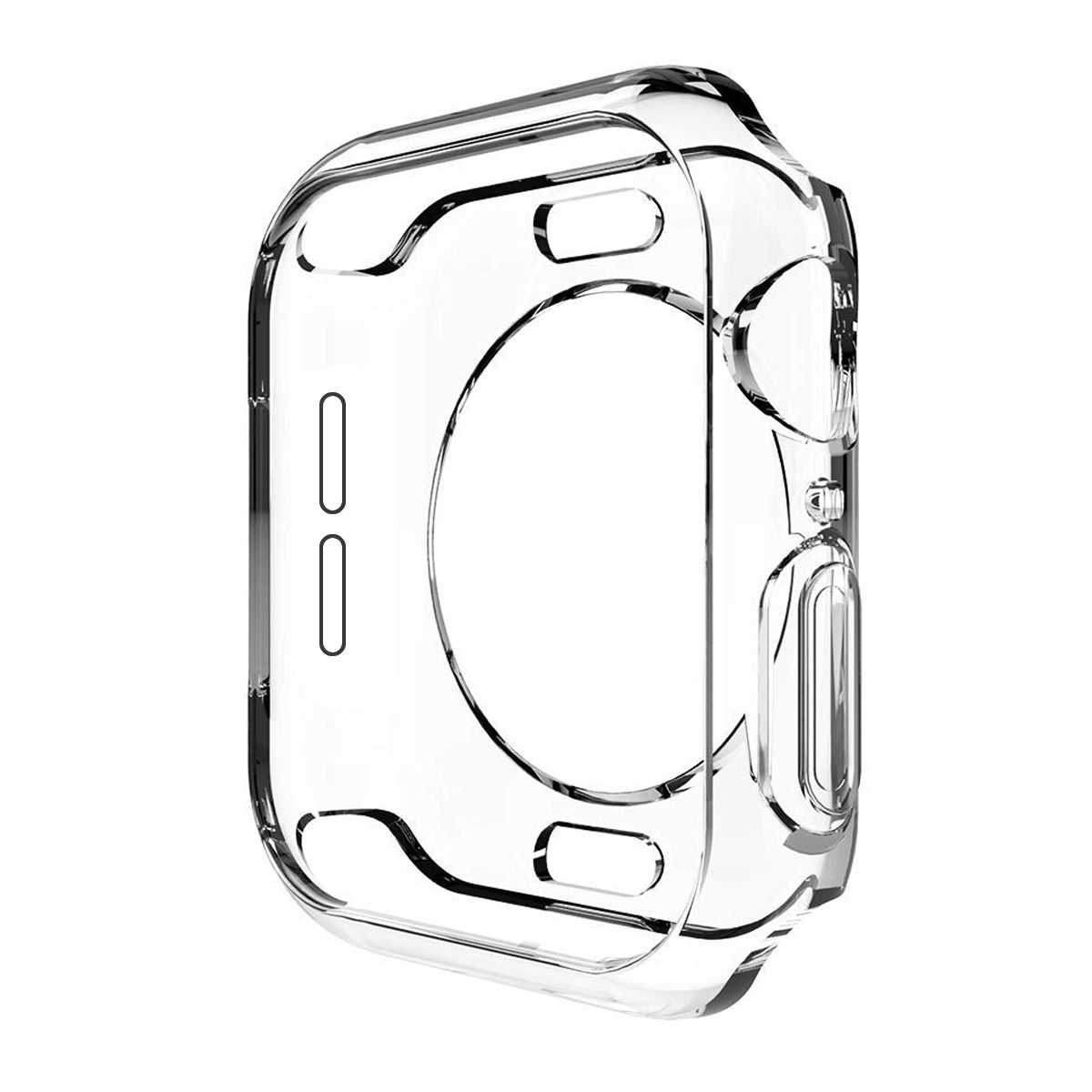 HAT PRINCE for Apple Watch Series 4 / 5 / 6 44mm / SE 44mm / SE (2022) 44mm Clear Soft TPU Case + 3D PET Curved Hot Bending Clear Screen Protector