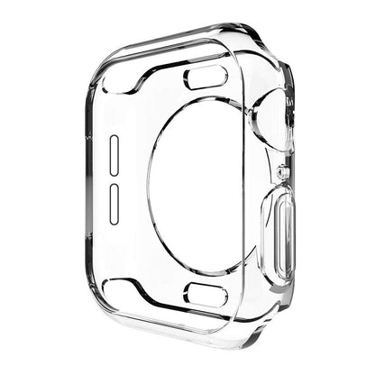 HAT PRINCE for Apple Watch Series 4 / 5 / 6 44mm / SE 44mm / SE (2022) 44mm Clear Soft TPU Case + 3D PET Curved Hot Bending Clear Screen Protector