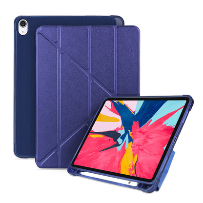 Origami Smart Leather Case [with Shock Absorption TPU / Apple Pencil Storage Groove] for iPad Pro 11-inch (2018)