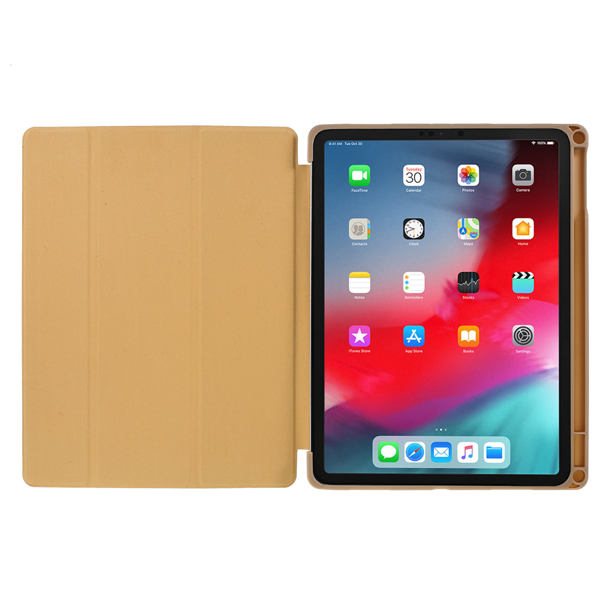 Pattern Printing Leather Cover with Tri-fold Stand for iPad Pro 11-inch (2018)