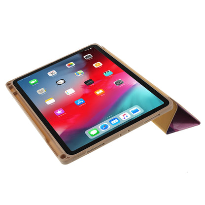 Pattern Printing Leather Cover with Tri-fold Stand for iPad Pro 11-inch (2018)