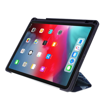 Pattern Printing Leather Cover with Tri-fold Stand for iPad Pro 11-inch (2018)