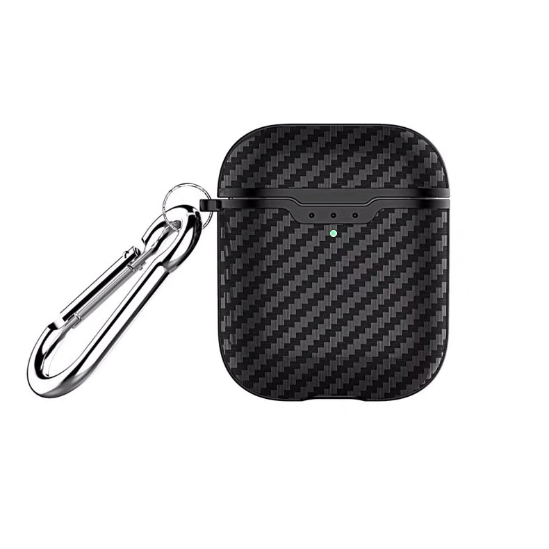 Carbon Fiber TPU Protective Case for Apple AirPods with Wireless Charging Case (2019)