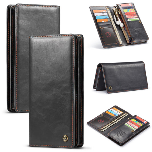 CASEME 012 Series Universal Leather Wallet Phone Bag for 4'' - 6.5'' Cellphone