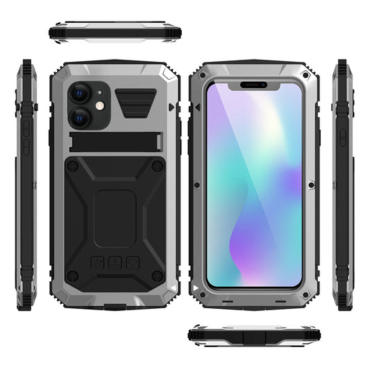 R-JUST Shockproof Dustproof Waterproof 360° Protective Shell with Kickstand for iPhone 11 6.1 inch