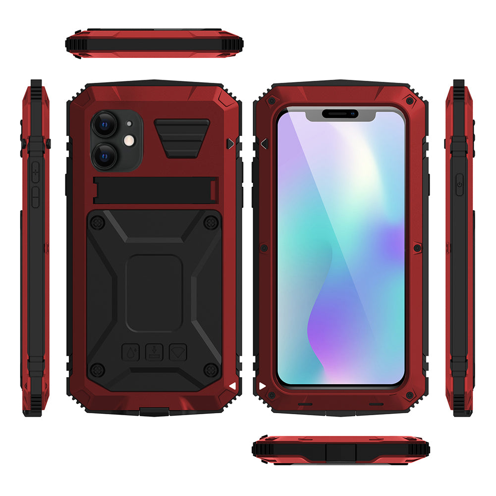 R-JUST Shockproof Dustproof Waterproof 360° Protective Shell with Kickstand for iPhone 11 6.1 inch