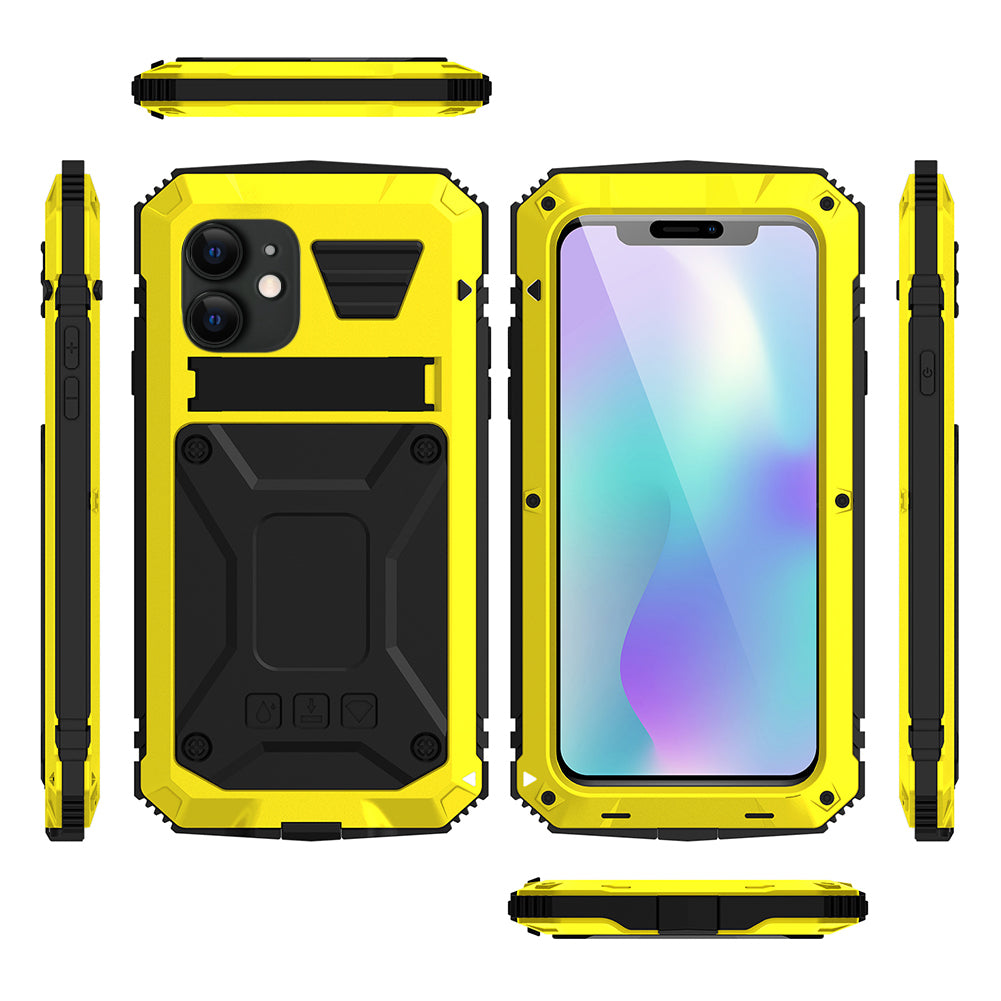 R-JUST Shockproof Dustproof Waterproof 360° Protective Shell with Kickstand for iPhone 11 6.1 inch