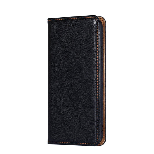 Plain Leather Phone Protective Case Auto-Absorbed for Xiaomi Redmi 9C/Redmi 9C NFC