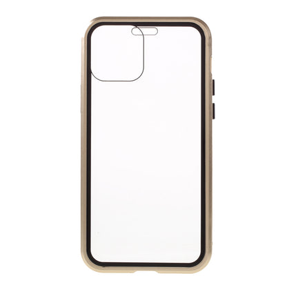 (Bubble Bag Package) Double-sided Tempered Glass Metal Frame Magnetic Full Coverage Phone Case for iPhone 12/12 Pro