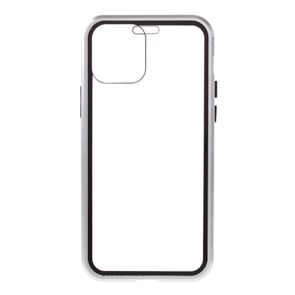 (Bubble Bag Package) Double-sided Tempered Glass Metal Frame Magnetic Full Coverage Phone Case for iPhone 12/12 Pro