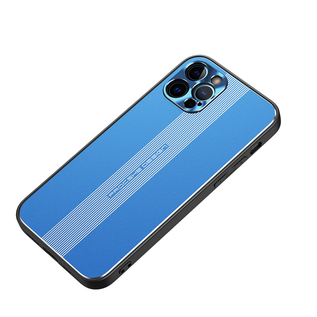 [With Built-in Magnet Sheet] Precise Cut-Out Design TPU+Aluminum Alloy Hybrid Protective Case for iPhone 12 Pro