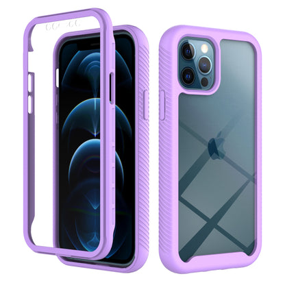 Full-Coverage PC+TPU Phone Protection Case with PET Screen Protector for iPhone 12/12 Pro