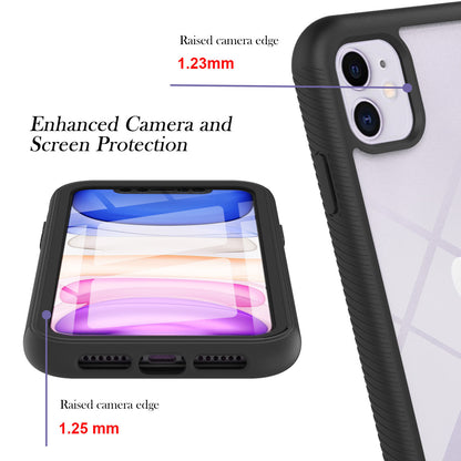 3 in 1 Anti-Drop Full Protection PC+TPU Protective Case with PET Screen Protector for iPhone 11 6.1 inch