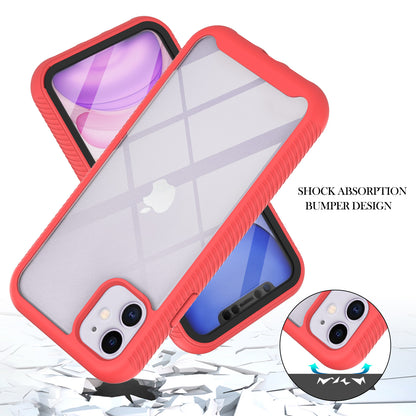 3 in 1 Anti-Drop Full Protection PC+TPU Protective Case with PET Screen Protector for iPhone 11 6.1 inch