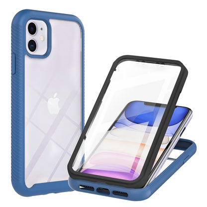 3 in 1 Anti-Drop Full Protection PC+TPU Protective Case with PET Screen Protector for iPhone 11 6.1 inch