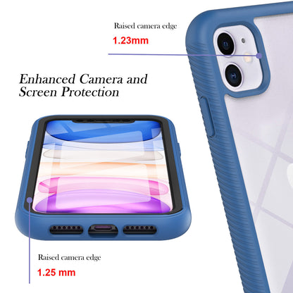 3 in 1 Anti-Drop Full Protection PC+TPU Protective Case with PET Screen Protector for iPhone 11 6.1 inch