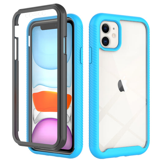 3 in 1 Anti-Drop Full Protection PC+TPU Protective Case with PET Screen Protector for iPhone 11 6.1 inch