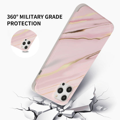 IMD Marble Pattern Sockproof TPU Cover for iPhone 12 Pro / iPhone 12