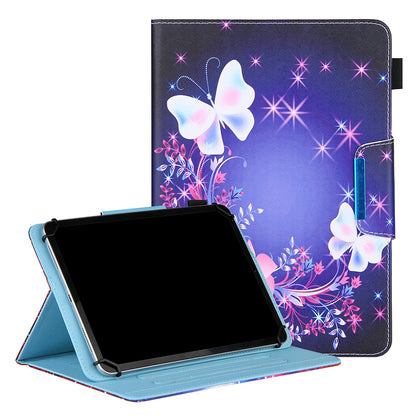 Pattern Printing Cross Texture Universal Leather Tablet Case for 7-inch Tablets