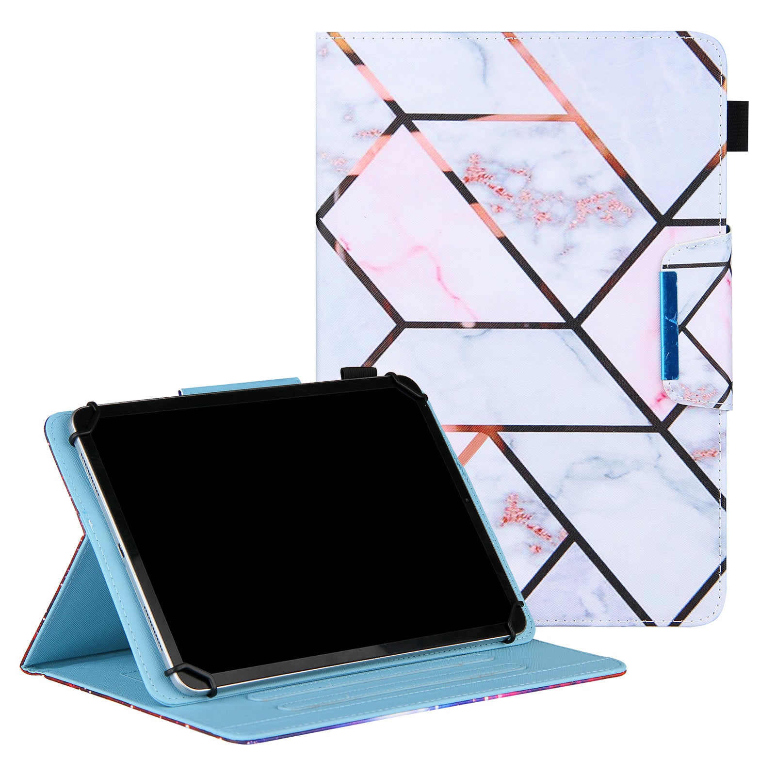 Pattern Printing Cross Texture Universal Leather Tablet Case for 7-inch Tablets