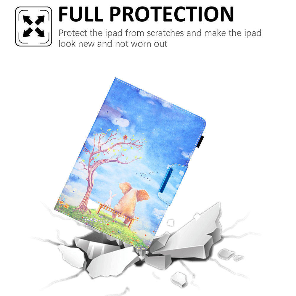 Pattern Printing Cross Texture Universal Leather Tablet Case for 7-inch Tablets