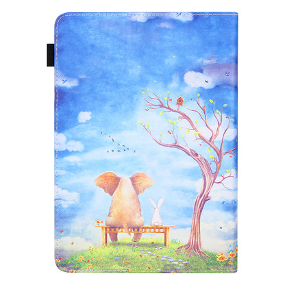 Pattern Printing Cross Texture Universal Leather Tablet Case for 7-inch Tablets