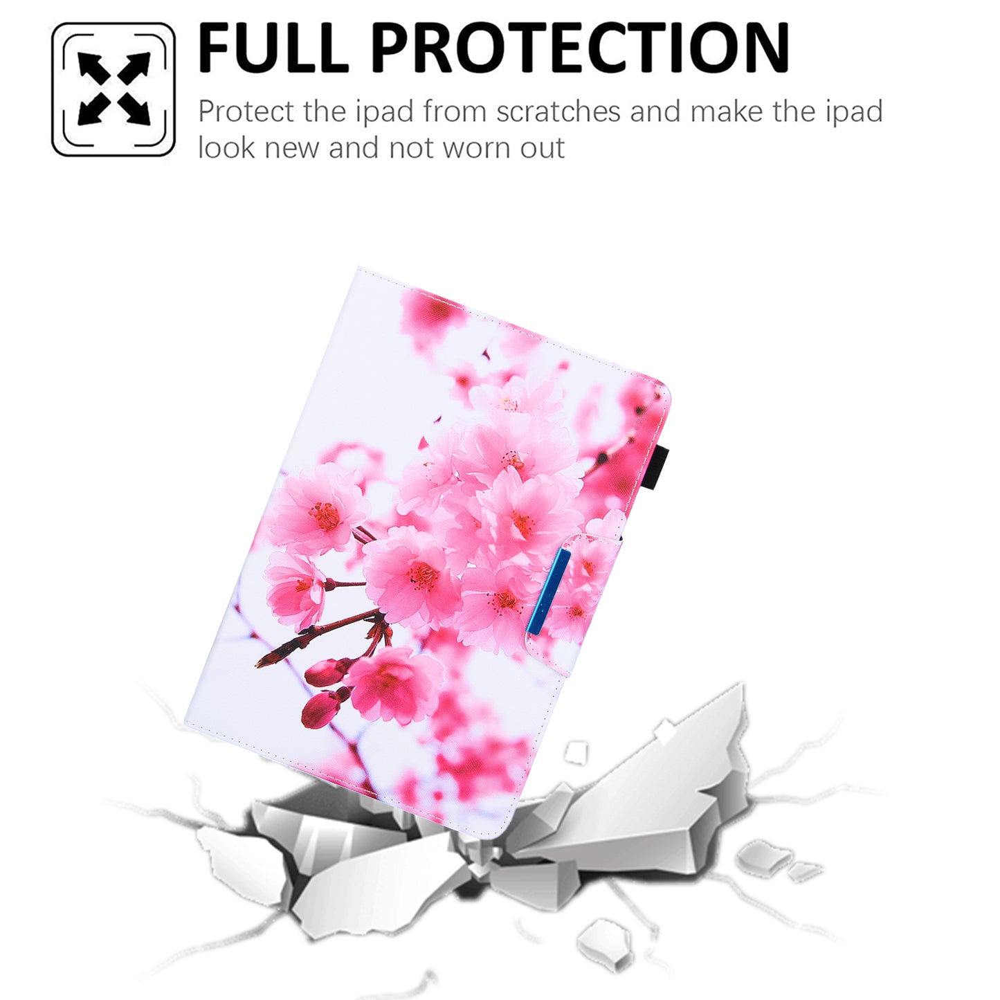 Pattern Printing Cross Texture Universal Leather Tablet Case for 7-inch Tablets