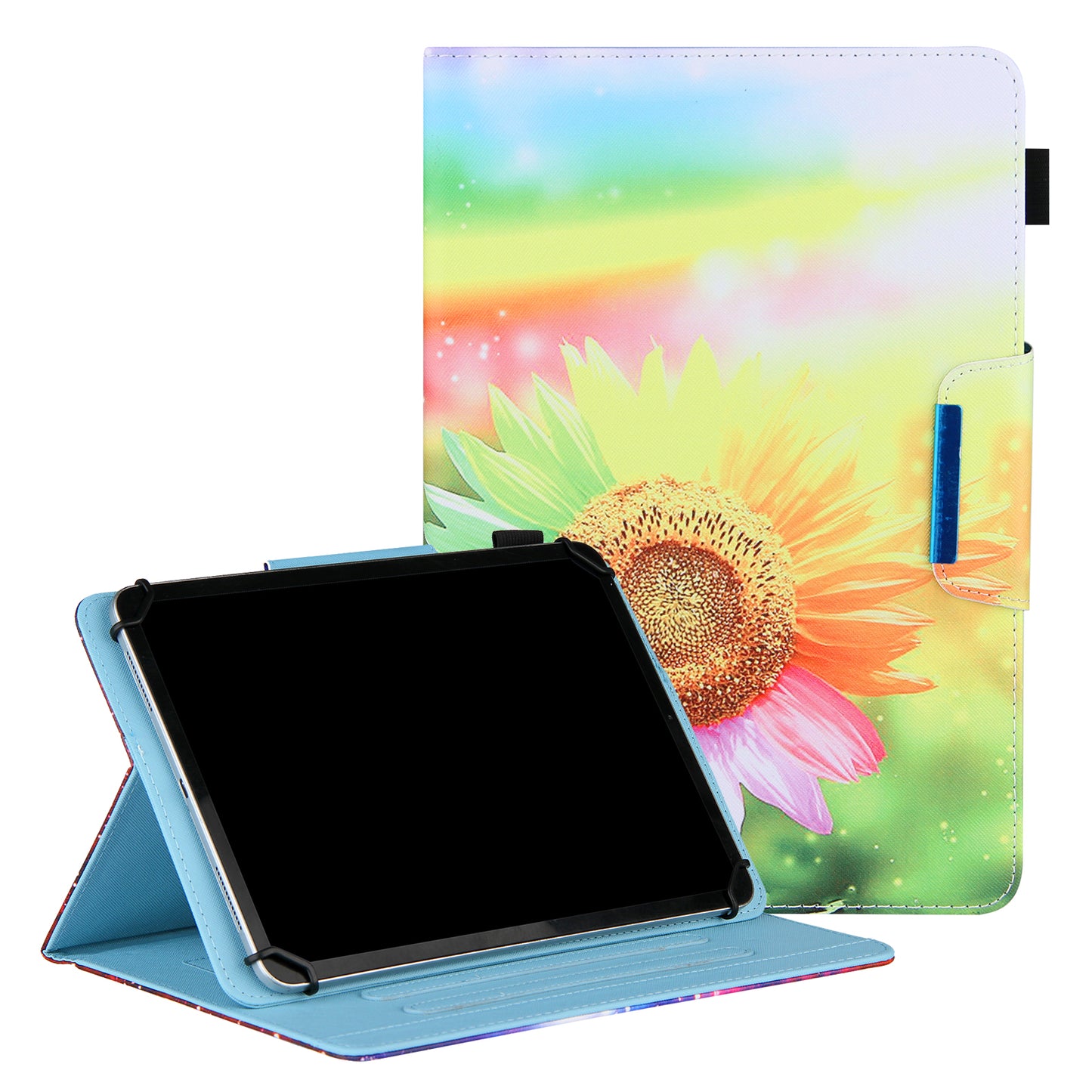 Pattern Printing Cross Texture Universal Leather Tablet Case for 7-inch Tablets