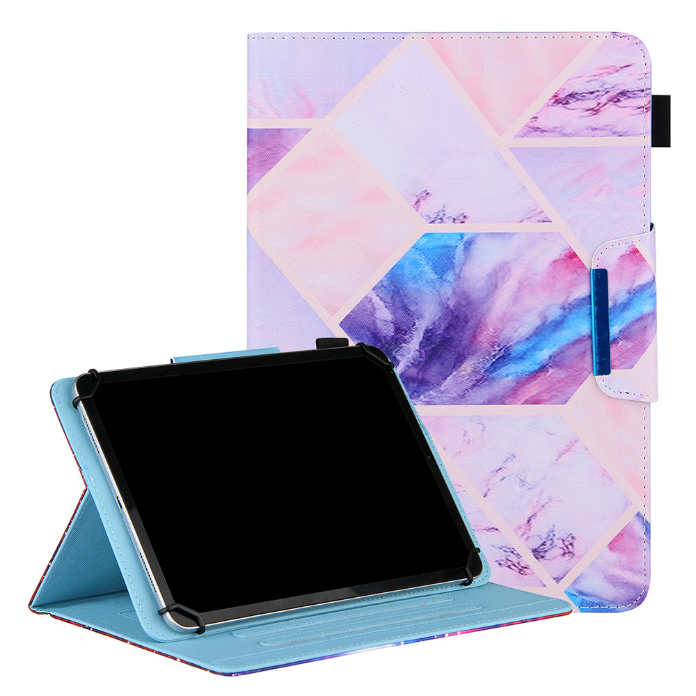 Pattern Printing Cross Texture Universal Leather Tablet Case for 7-inch Tablets