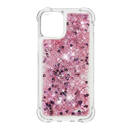 Drop-proof Glitter Sequins Moving Quicksand TPU Phone Case for iPhone 13 mini 5.4 inch