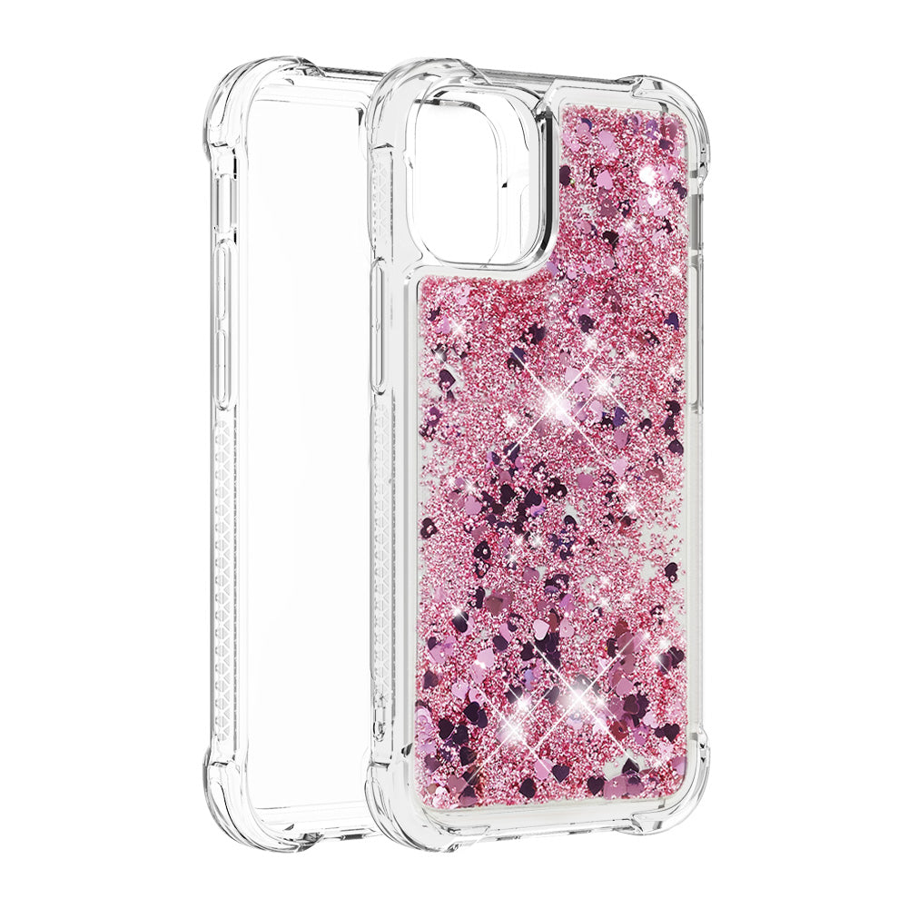 Drop-proof Glitter Sequins Moving Quicksand TPU Phone Case for iPhone 13 mini 5.4 inch