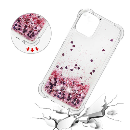 Drop-proof Glitter Sequins Moving Quicksand TPU Phone Case for iPhone 13 mini 5.4 inch