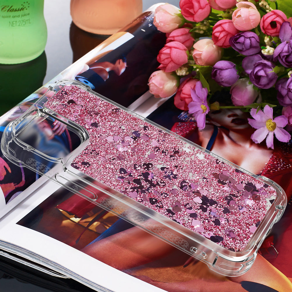 Drop-proof Glitter Sequins Moving Quicksand TPU Phone Case for iPhone 13 mini 5.4 inch