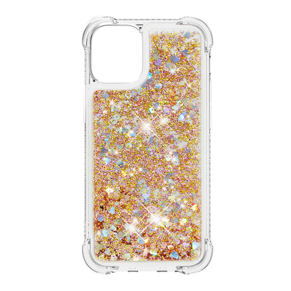 Drop-proof Glitter Sequins Moving Quicksand TPU Phone Case for iPhone 13 mini 5.4 inch