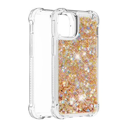 Drop-proof Glitter Sequins Moving Quicksand TPU Phone Case for iPhone 13 mini 5.4 inch