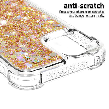 Drop-proof Glitter Sequins Moving Quicksand TPU Phone Case for iPhone 13 mini 5.4 inch