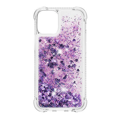 Drop-proof Glitter Sequins Moving Quicksand TPU Phone Case for iPhone 13 mini 5.4 inch