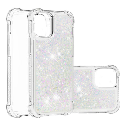 Drop-proof Glitter Sequins Moving Quicksand TPU Phone Case for iPhone 13 mini 5.4 inch