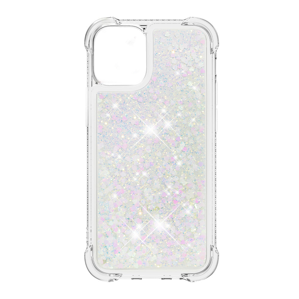 Drop-proof Glitter Sequins Moving Quicksand TPU Phone Case for iPhone 13 mini 5.4 inch