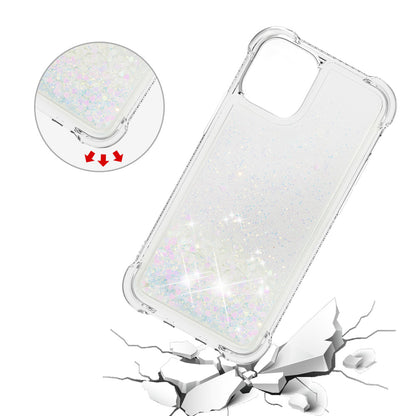 Drop-proof Glitter Sequins Moving Quicksand TPU Phone Case for iPhone 13 mini 5.4 inch