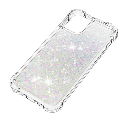 Drop-proof Glitter Sequins Moving Quicksand TPU Phone Case for iPhone 13 mini 5.4 inch