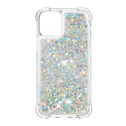 Drop-proof Glitter Sequins Moving Quicksand TPU Phone Case for iPhone 13 mini 5.4 inch